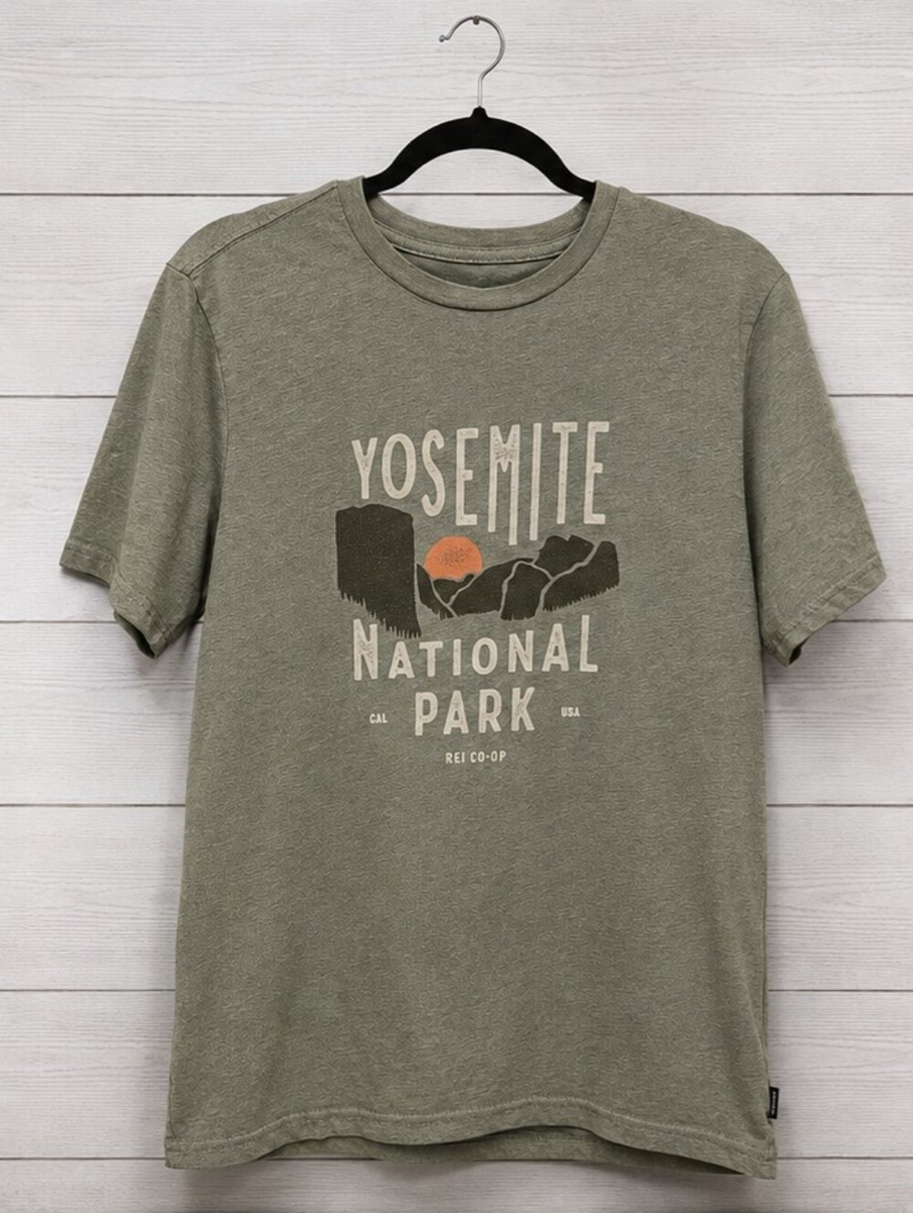 REI Co-op Yosemite National Park T-Shirt Men’s Large Green Graphic Tee